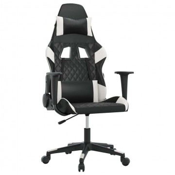 vidaXL Gamer szék - fekete-fehér