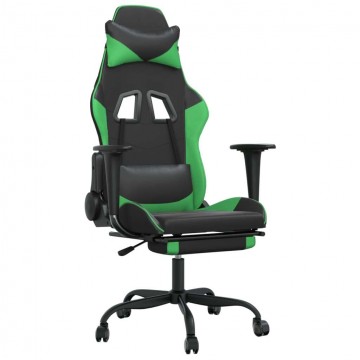 vidaXL Gamer szék - fekete-zöld