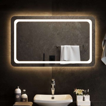 vidaXL LED-es fürdőszobatükör 100x60 cm