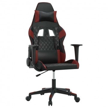 vidaXL masszázs funkciós Gamer szék - fekete-bordó