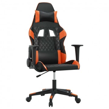 vidaXL masszázs funkciós Gamer szék - fekete-narancssárga