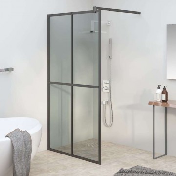 vidaXL sötét edzett üveg zuhanyfal küszöb nélküli zuhanyhoz...