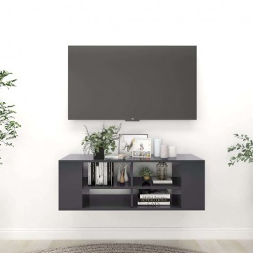 vidaXL szürke falra szerelhető forgácslap TV-szekrény 102 x 35 x...