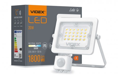Videx F2e 20 W-os mozgásérzékelős natúrfehér kültéri LED...