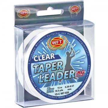 Wft taper leader 0,30-0,57 clear monofil előtétzsinór 5x15m