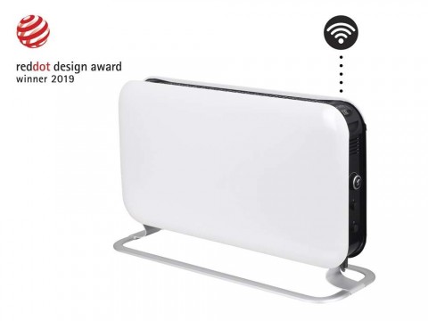 Wifi intelligens mobil konvektor, 1200w fehér acél oldallapokkal ...
