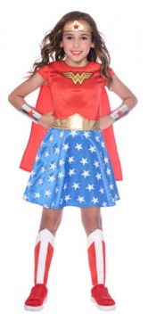 Wonder Woman, A Csodanő Jelmez 4-6év - piros-kék