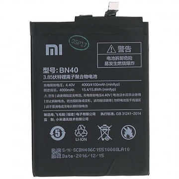 Xiaomi Redmi 4 Prime, Akkumulátor, 4100 mAh, Li-Ion, gyári, BN40