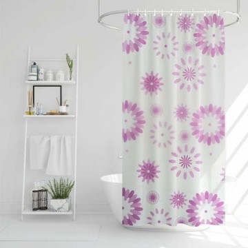 Zuhanyfüggöny - virág mintás - 180 x 180 cm