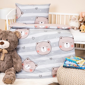 4Home gyermek pamut ágynemű kiságyba Little bear, 100 x 135 cm, 40...