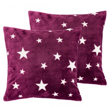 4Home Stars violet párnahuzat, 40 x 40 cm, sada 2 ks, 40 x 40 cm