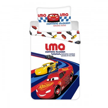 Cars gyermek pamut ágynemű kiságyba racing hero baby, 100 x 135 cm,...