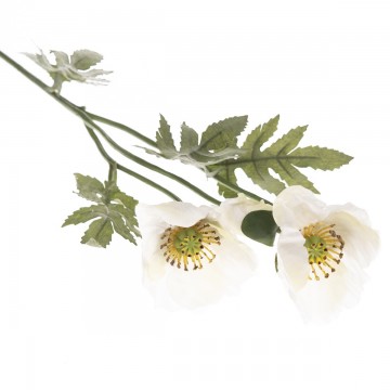 Pipacs művirág, 65 cm, fehér