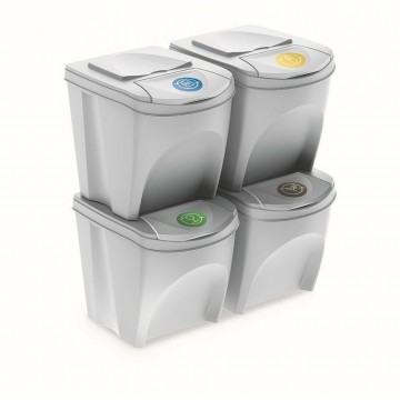 Sortibox Szelektív hulladékgyűjtő kosarak fehér, 25 l, 4 db...