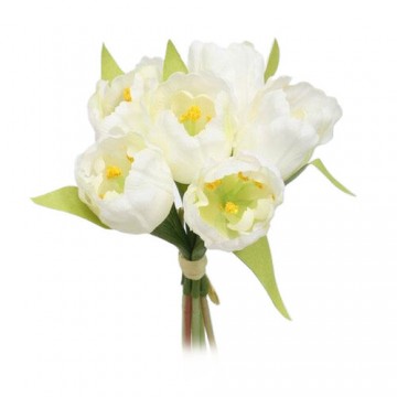 Tulipán művirág köteg, fehér