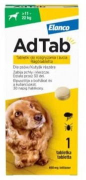 AdTab Rágótabletta kutyáknak 11-22 kg 450 mg