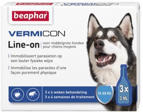 Beaphar Vermicon Dog Line-on Spot-on M 15-30 kg 3x3 ml