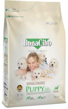 BonaCibo Puppy Lamb, Anchovies & Rice 3 kg