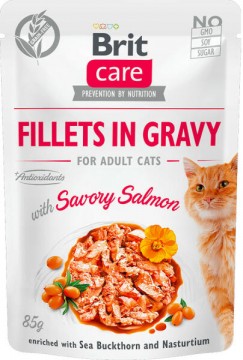 Brit Care Fillets in gravy salmon 85 g