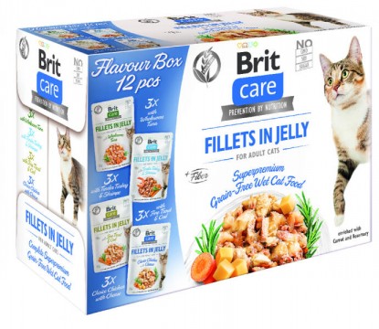 Brit Care Fillets in jelly Flavour Box 12x85 g