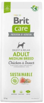 Brit CAre Sustainable Adult Medium Breed Chicken & Insect 1 kg