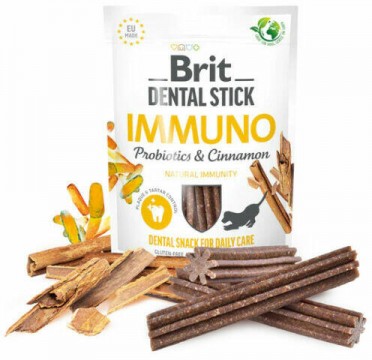 Brit Dental Stick Immuno probiotikumokkal és fahéjjal 251 g