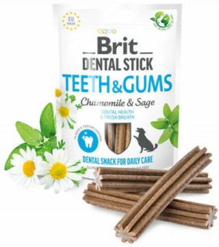Brit Dental Stick Teeth&Gums kamillával és zsályával 251 g