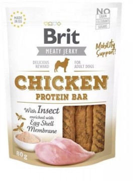 Brit Jerky Chicken csirke rovaros fehérjeszelet 80 g