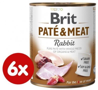 Brit Paté & Meat Rabbit 6x400 g