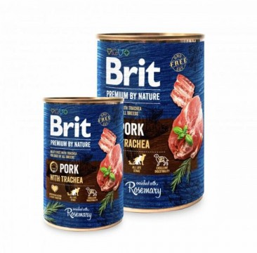 Brit Premium by Nature Adult Pork with Trachea 24x800 g