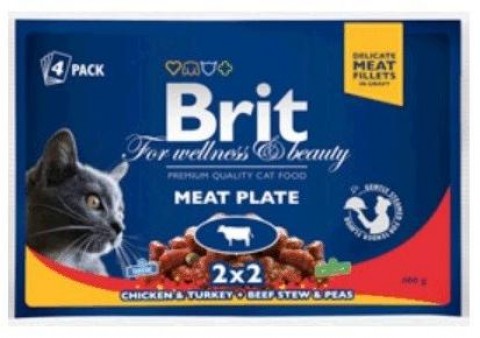 Brit Premium Cat Meat Plate Multipack 4x100 g
