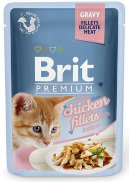 Brit Premium Kitten chicken fillets in gravy 24x85 g