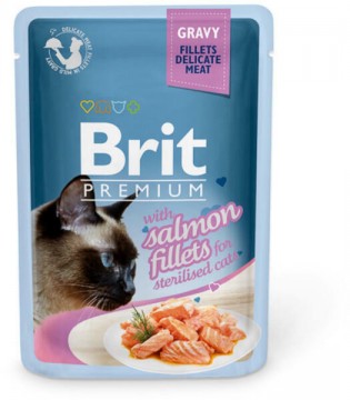 Brit Premium Sterilised salmon fillets 85 g