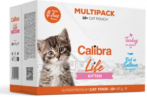 Calibra Life Kitten Pouch Multipack 12x85 g