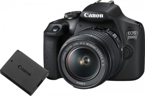 Canon EOS 2000D + 18-55mm IS + LP-E10 (2728C010AA)