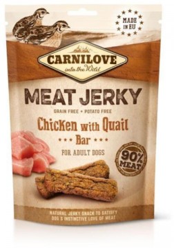 CARNILOVE Jerky Snack Chicken Quail csirke és fürj 100 g