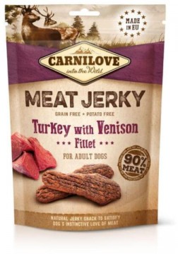 CARNILOVE Jerky Snack Turkey with Venison pulyka és szarvas 100 g
