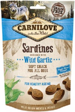 CARNILOVE Semi Moist Snack szardínia és fokhagyma 200 g