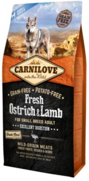 CARNILOVE Small Dog Excellent Digestion Ostrich & Lamb 6 kg
