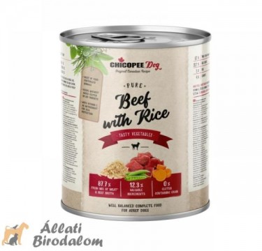 Chicopee Dog Adult Pure Beef & Rice 800 g