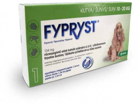 FYPRYST Spot On M 10-20 kg-os Kutyáknak 3x1,34 ml
