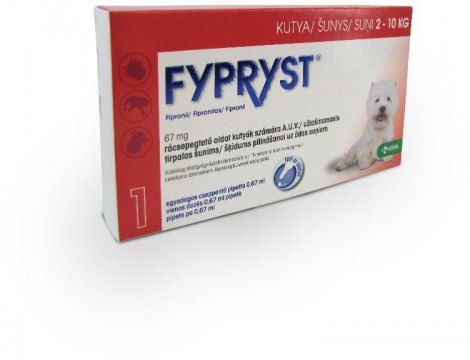 FYPRYST Spot On S 2-10 kg-os Kutyáknak 3x0,67 ml
