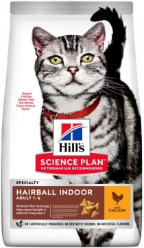 Hill's Science Plan Feline Adult Hairball Indoor chicken 3 kg