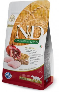 N&D Ancestral Grain Neutered chicken & pomegranate 5 kg