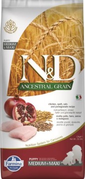 N&D Ancestral Grain Puppy medium & maxi chicken & pomegranate 12 kg