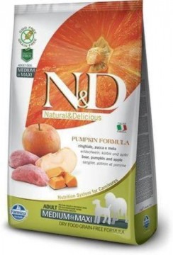 N&D Grain Free Adult Medium Boar - Pumpkin - Apple 2x12 kg