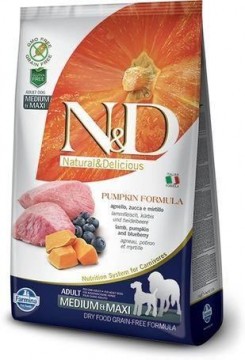 N&D Grain Free Dog Adult Medium Maxi Lamb & Blueberry With Pumpkin 2,5...
