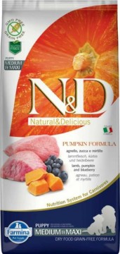 N&D Grain Free Dog Puppy Medium Maxi Lamb & Blueberries With Pumpkin...