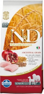 N&D Low Grain Senior Medium & Maxi - Chicken & Pomegranate 12 kg