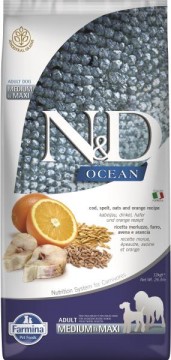 N&D Ocean Adult Medium Maxi Codfish & Orange 12 kg